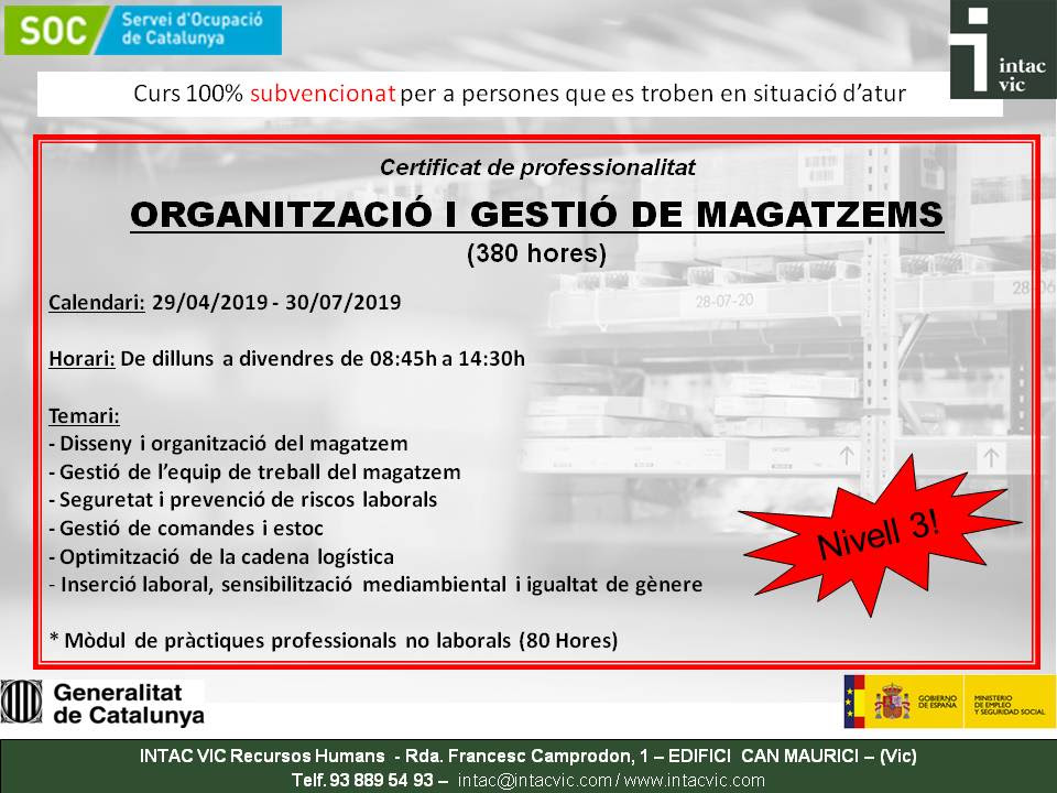 Formació magatzem INTAC